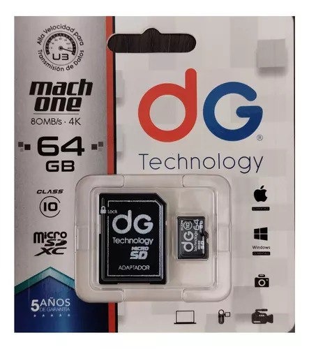 Memoria Micro Sd 64gb Clase 10 Con Adapt